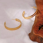 Gold Parallel Hoops