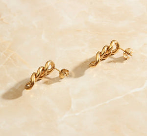 Small Gold Chain Link Earrings