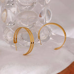Gold Parallel Hoops