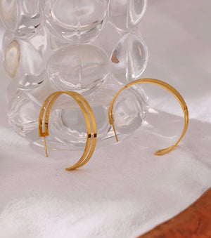 Gold Parallel Hoops