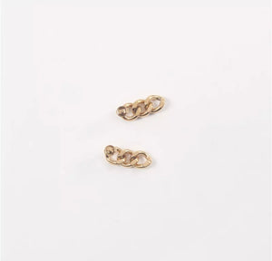 Small Gold Chain Link Earrings