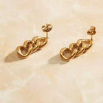 Small Gold Chain Link Earrings