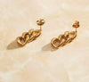 Small Gold Chain Link Earrings