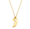 Gold Saber Tooth Necklace