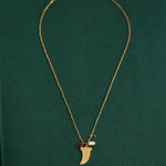 Gold Saber Tooth Necklace