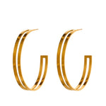Gold Parallel Hoops